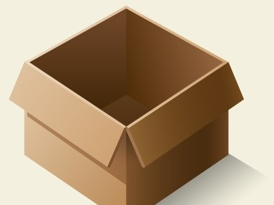 Empty box brown easter egg illustration vector