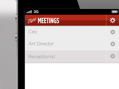 Tight Meetings UI app interface ios light mobile native ui