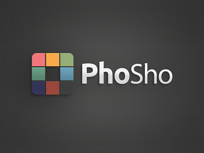 New PhoSho Logo color identity logo phosho swatch type