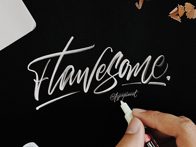 Flawesome brush brushlettering lettering typedesign typography