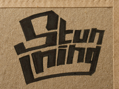 Stunning 02 cardboard handdrawntype handmade logotype marker markerart markerartist markerartwork typography