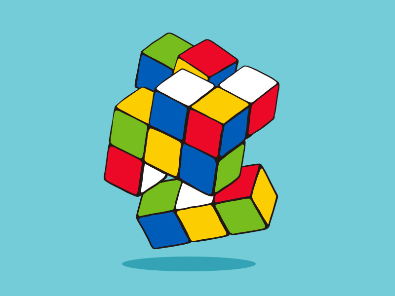 Rubik's cube by Wiley on Dribbble