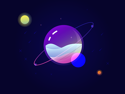 Glass Planet Illustration