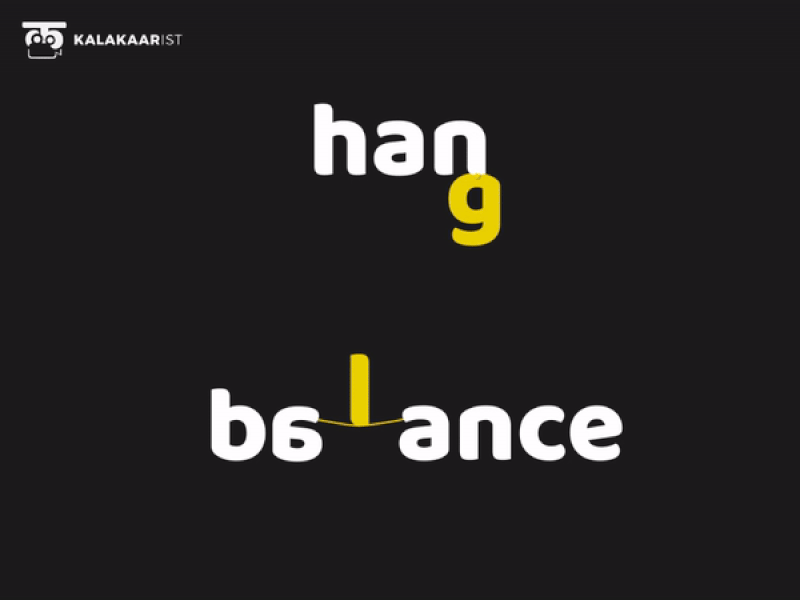 Words Typography Animation after animation balance effects graphics hang minimal motion