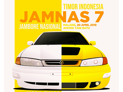 Jamnas mobil timor Indonesia 2019 automotive car garage magazine modification timor two face yellow
