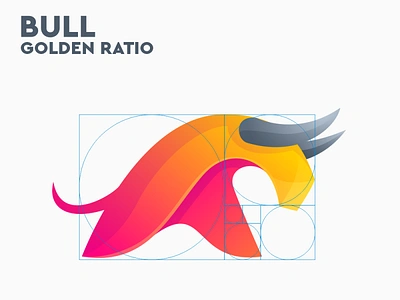 BULL golden ratio branding bull bull logo coreldraw good ilustrator logo logo bull nice sport ui vector