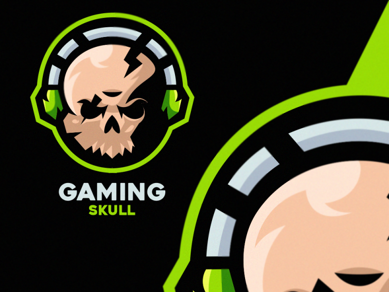 An esports team logo, with a skull and the team name 