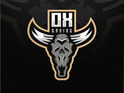 Logo For Ox Gaming coreldraw cow design e sport forsale game gaming good illustration ilustrator logo nice skull sport sportlogo vector