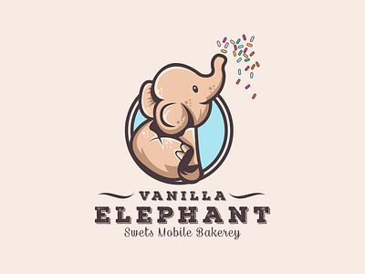 Vanilla Elephant logo (SOLD) best cute elephant logo nice the work