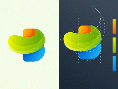 colorful letter B logo design