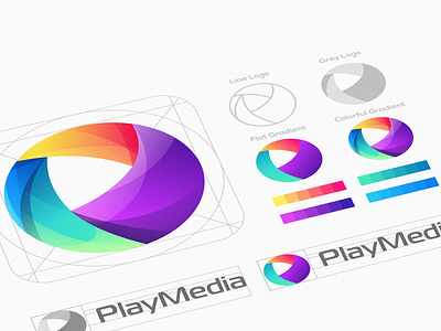 play media logo design