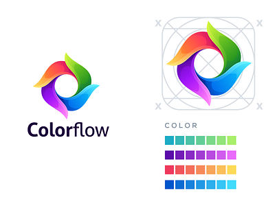 colroflow app app design colorful coreldraw design forsale good ilustrator logo nice sofware team vector
