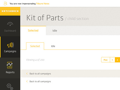 Kit of Parts - Navigation Components design iconography icons klavika navigation pagination tab set ui web app