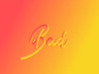 Typography experimental gradient lettering typography