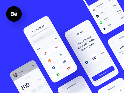 Dapi – Banking API app bank app banking banks behance case study chart finance fintech interface mobile payment transfer ui ux ux design