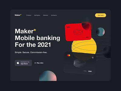 Mobile Banking Landing Page Identity bank card banking banks cards fintech identity landing landing page ui ux ux design visual identity web web design web page