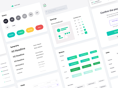 Design system for Z bank app balance bank bank account bank app bank card banking business cards chart clean design system finance app fintech font family grid icon interface statistics style guide