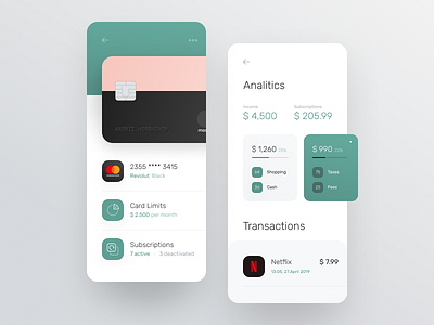 Card details for banking app