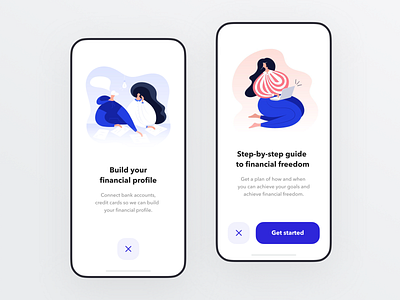 Onboarding for Banking app app bank bank app banking cartoon character finance app fintech illustration interface mobile onboarding person ui ux