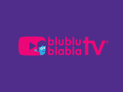 blublu blabla tv branding design icon identity illustration logo simple