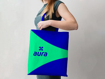 Aura technology systems, unused concept branding identity logo