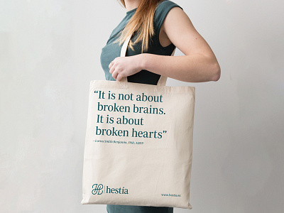 Hestia Tote Bag brandhealth branding icon identity simple