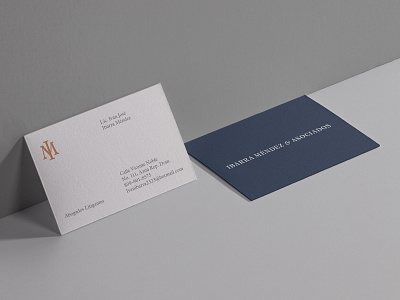 Ibarra Méndez & Associates business card branding logo monogram simple symbol