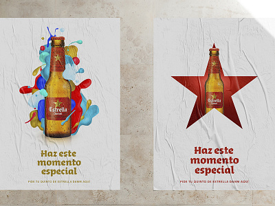 posters for spanish beer brand art direction branding illustration simple