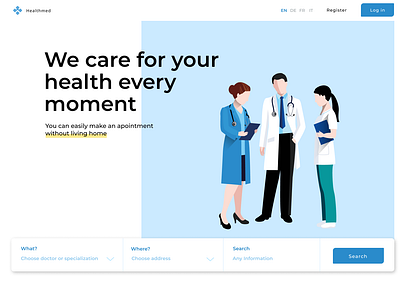 Healthcare Project concept design illustration interface design