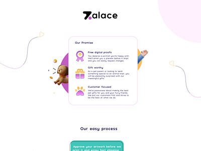 Landing page UIUX design Zalace.com