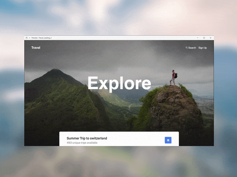 Parallax Travel Landing Page booking creativity design dribbble holiday ideas landing offers package parallax effect travel travel agency world