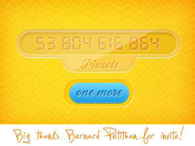 One more button debut dribbble interface pixel psd thank vlaznevbro web website yellow