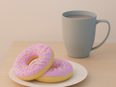 Donuts in Blender 3d blender donut invite mug