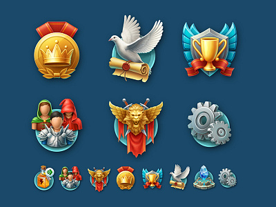 Icons android casual games design gamedev ios ui uiux