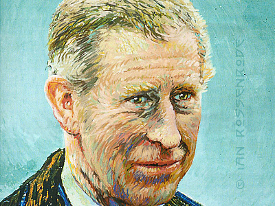 Prince Charles 'as if painted' illustration news graphic newspaper illustration prince charles