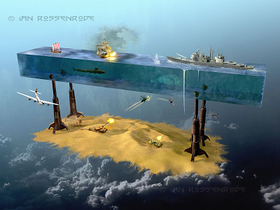 Dream Sea Little Wars 3d artist 3d illustration 3d model fantasy art illustration