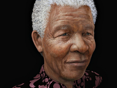 Nelson Mandela - from my 3D model 3d art character famous illustration mandela nelson mandela portrait portrait illustration portrait painting realism