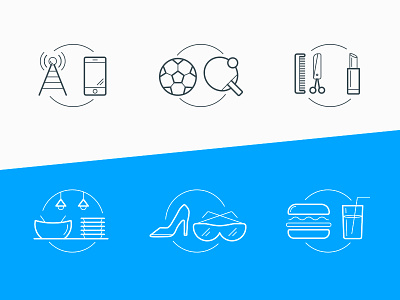 Business types icons