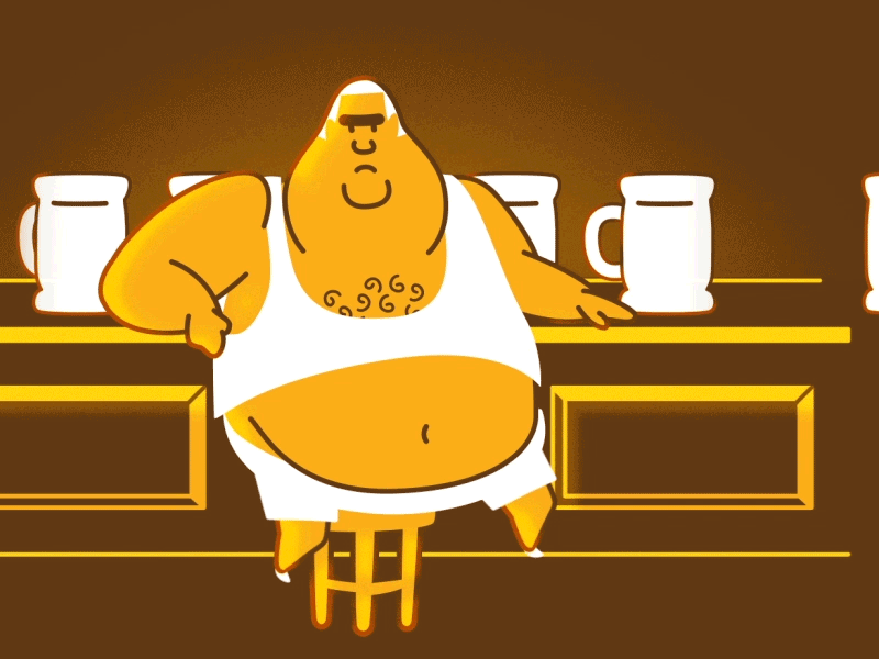 Beer! 2d animation after effects beer characters fat mondayschallenge motion motion design motion graphics