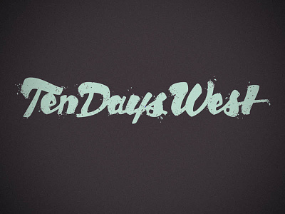 Ten Days West grunge lettering logo microsite script wordmark