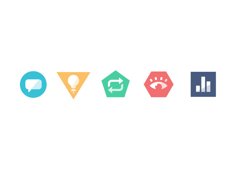 Action Iconography contained shapes minimal light bright primary clean geometric simple iconography icons