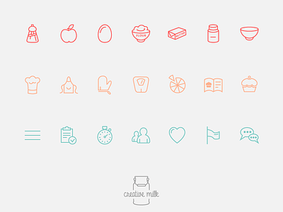 Food App Icons cook food icon illustrator vector