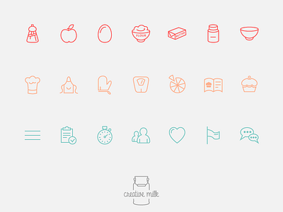 Food App Icons cook food icon illustrator vector