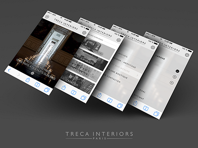 Treca Interiors mobile responsive webdesign