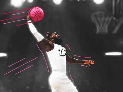 LeBron cavs dribbble lebron pink playoffs