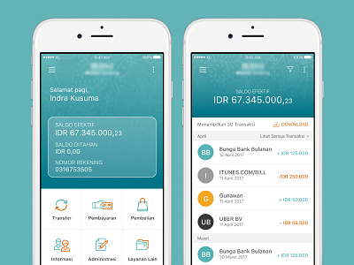 Mobile Banking Concept bank concept dashboard fintech transaction history