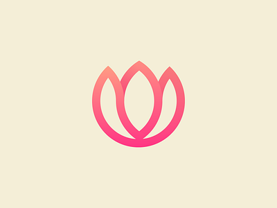 Sunset lotus icon