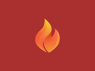 Fire icon fire gradient hot icon logo