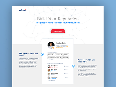 Landing Page for Connectors WIP connector landing page minimal reputation ui white