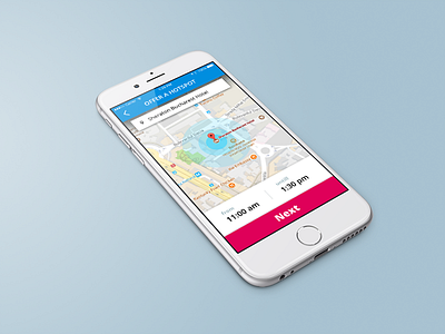 Offer WIFI hotspot, mobile app map phone simple ui ux